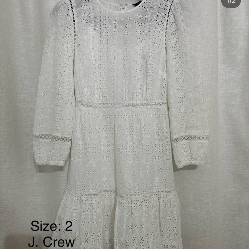 J. Crew White Eyelet Dress
